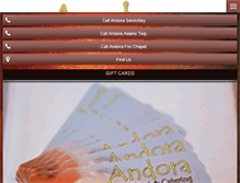 Tablet Screenshot of andorarestaurant.com